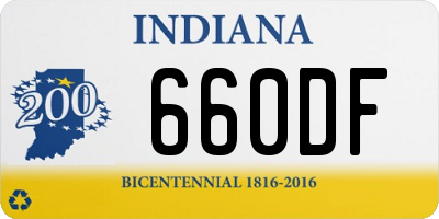 IN license plate 660DF