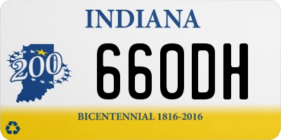 IN license plate 660DH