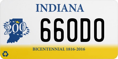 IN license plate 660DO