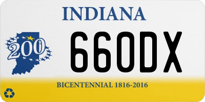 IN license plate 660DX