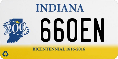 IN license plate 660EN