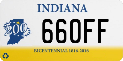 IN license plate 660FF
