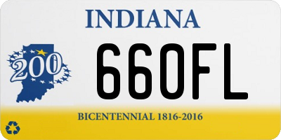 IN license plate 660FL
