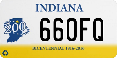 IN license plate 660FQ