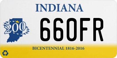 IN license plate 660FR