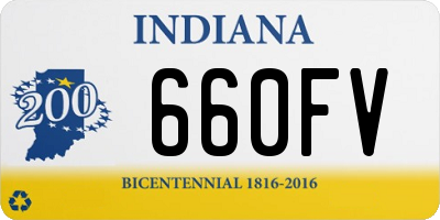 IN license plate 660FV