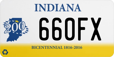 IN license plate 660FX