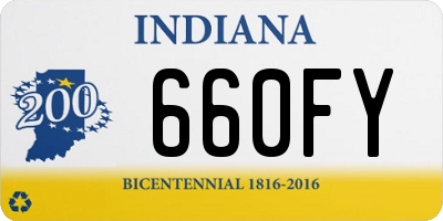 IN license plate 660FY