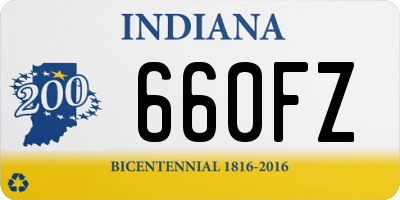 IN license plate 660FZ