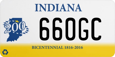IN license plate 660GC