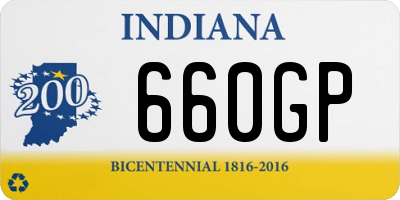 IN license plate 660GP