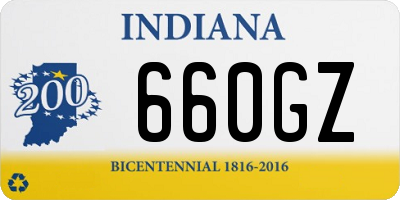 IN license plate 660GZ