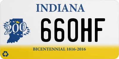 IN license plate 660HF