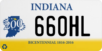 IN license plate 660HL