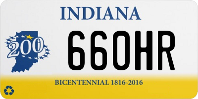 IN license plate 660HR