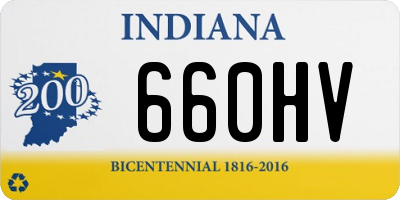 IN license plate 660HV