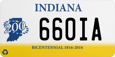 IN license plate 660IA