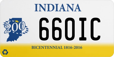 IN license plate 660IC