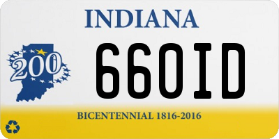 IN license plate 660ID