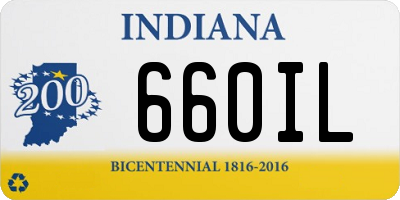 IN license plate 660IL