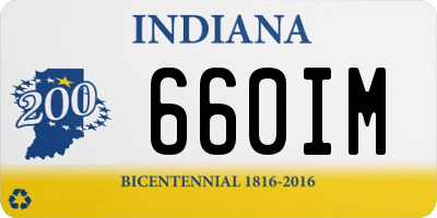 IN license plate 660IM