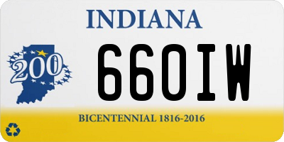 IN license plate 660IW