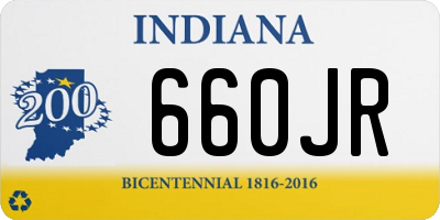 IN license plate 660JR