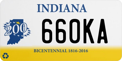 IN license plate 660KA