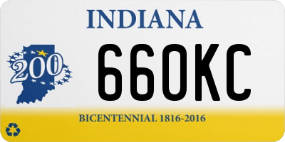 IN license plate 660KC