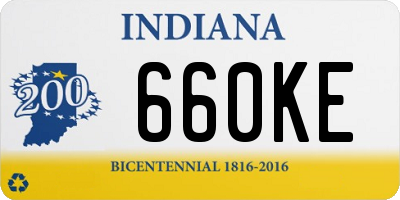IN license plate 660KE