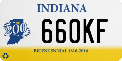 IN license plate 660KF