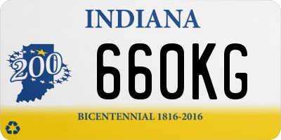 IN license plate 660KG