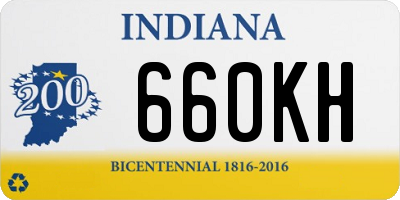 IN license plate 660KH