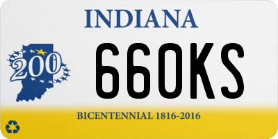 IN license plate 660KS