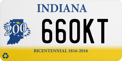 IN license plate 660KT