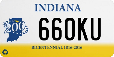 IN license plate 660KU