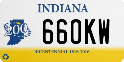 IN license plate 660KW