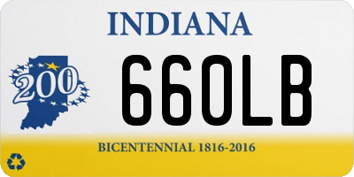 IN license plate 660LB