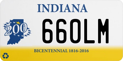 IN license plate 660LM