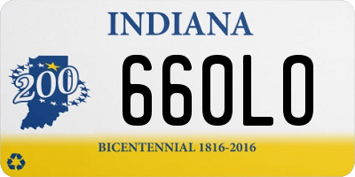 IN license plate 660LO