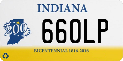 IN license plate 660LP