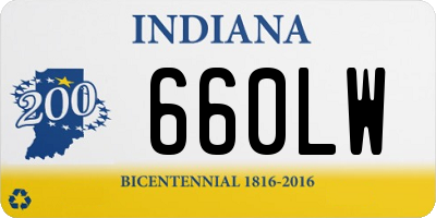 IN license plate 660LW