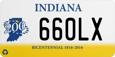 IN license plate 660LX