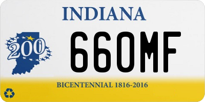 IN license plate 660MF