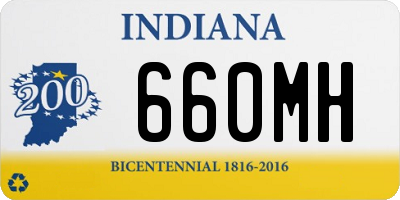 IN license plate 660MH