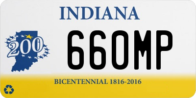 IN license plate 660MP