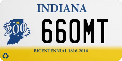 IN license plate 660MT