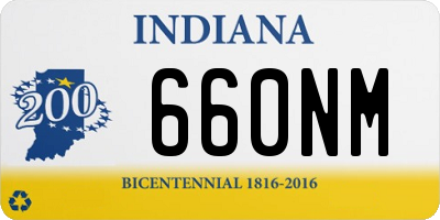 IN license plate 660NM