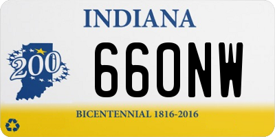 IN license plate 660NW