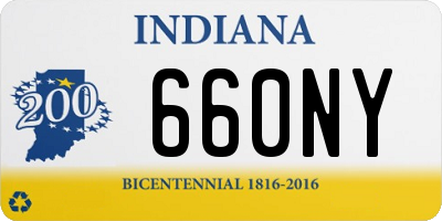 IN license plate 660NY